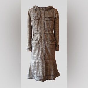 Embellished cotton lurex Tweed dress